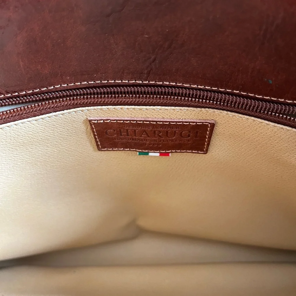 Authentic Chiarugi Genuine Leather Briefcase - Picture 13 of 15